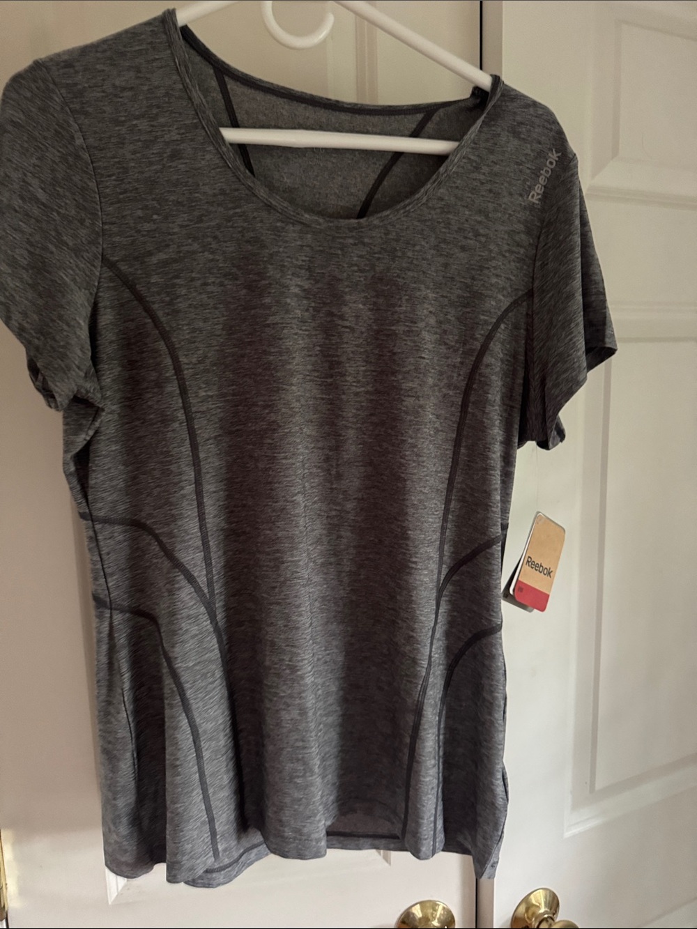 Reebok Gray Heathered Short Sleeve Performance Tee